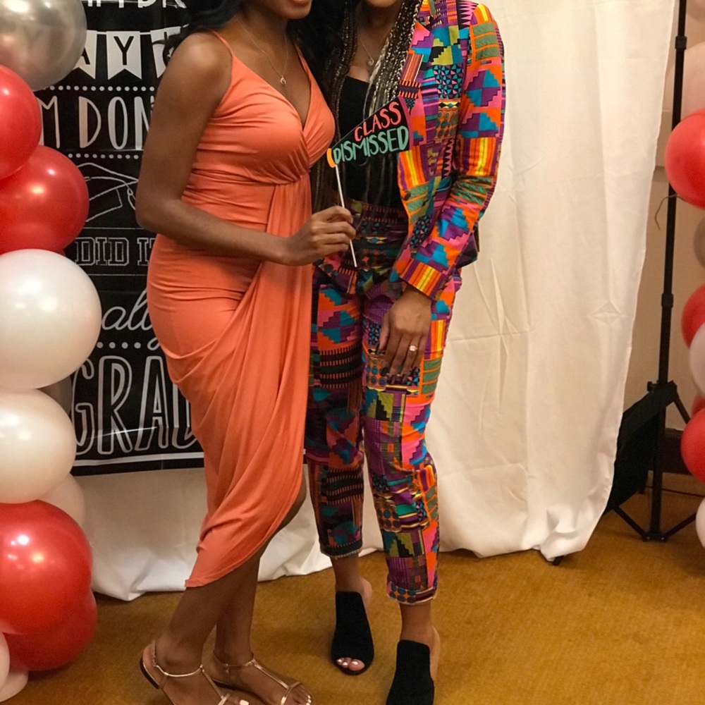 Coral Wrap dress